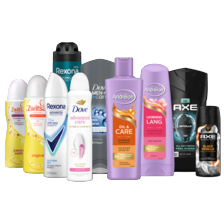 Alle Zwitsal deodorant, Andrélon, Axe*, Dove of Rexona*